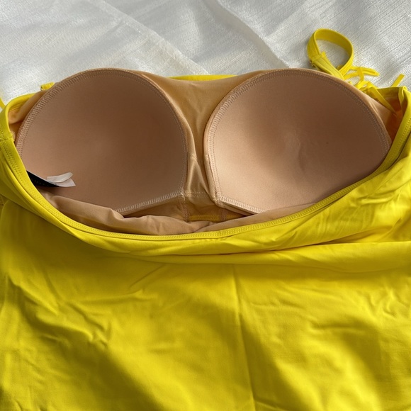 Swimsuits For All Retro Yellow One Piece with Fringe - Picture 5 of 5